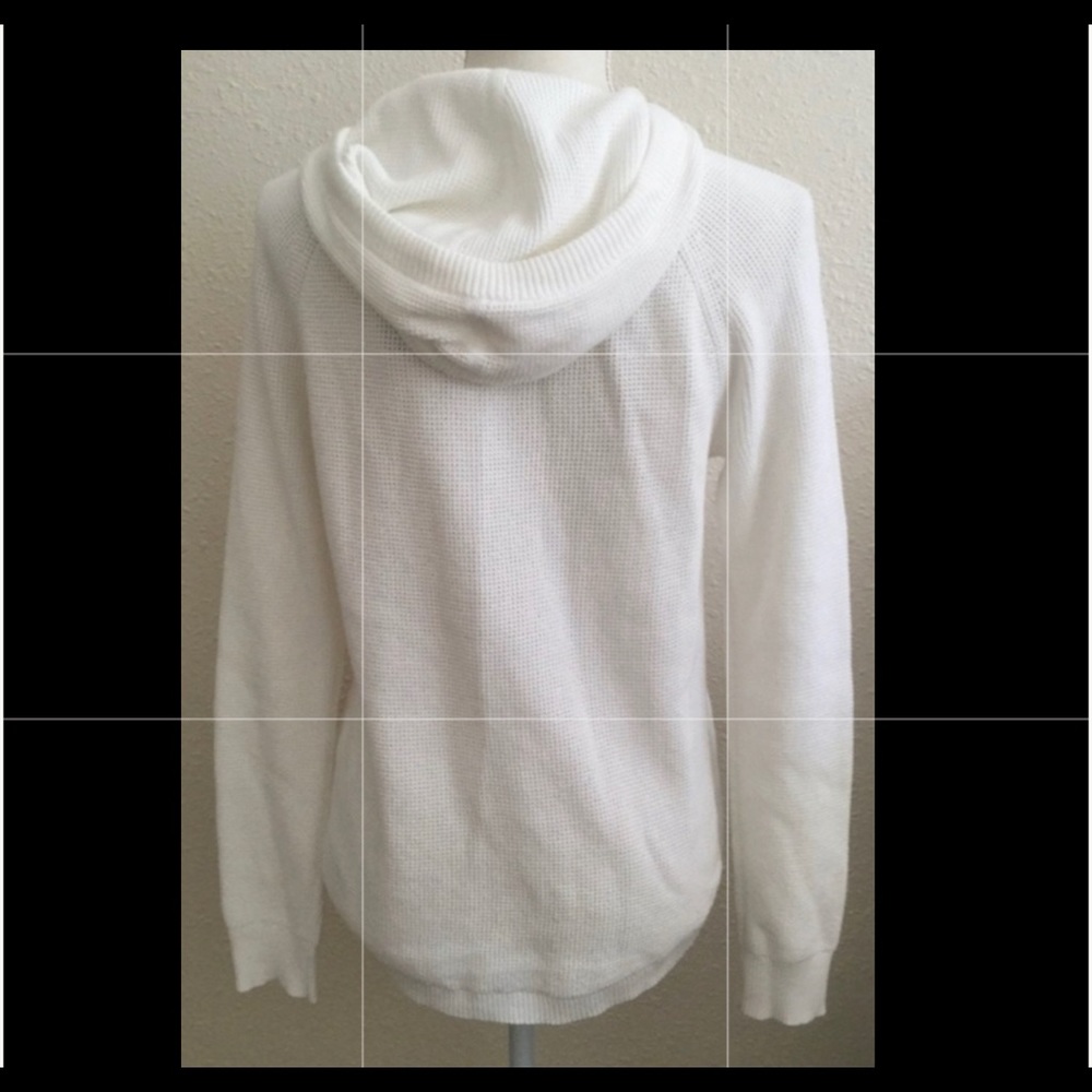 Lauren By Ralph Lauren White Waffle Knit Hoodie 😊